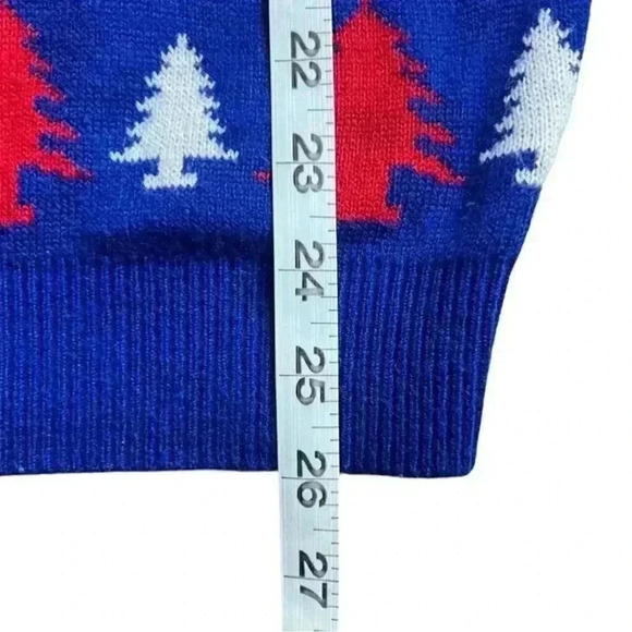 NFL Team Apparel New York Giants Ugly Christmas Sweater Red White Blue | Size M - Picture 5 of 5